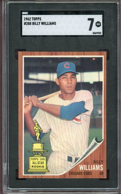 1962 Topps Baseball #288 Billy Williams Cubs SGC 7 NM 560742