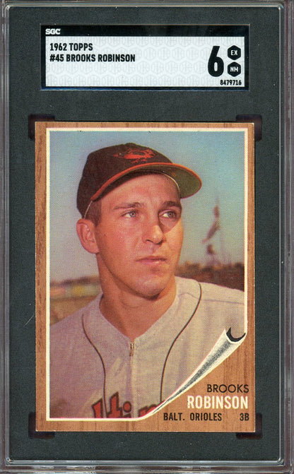 1962 Topps Baseball #045 Brooks Robinson Orioles SGC 6 EX-MT 560745