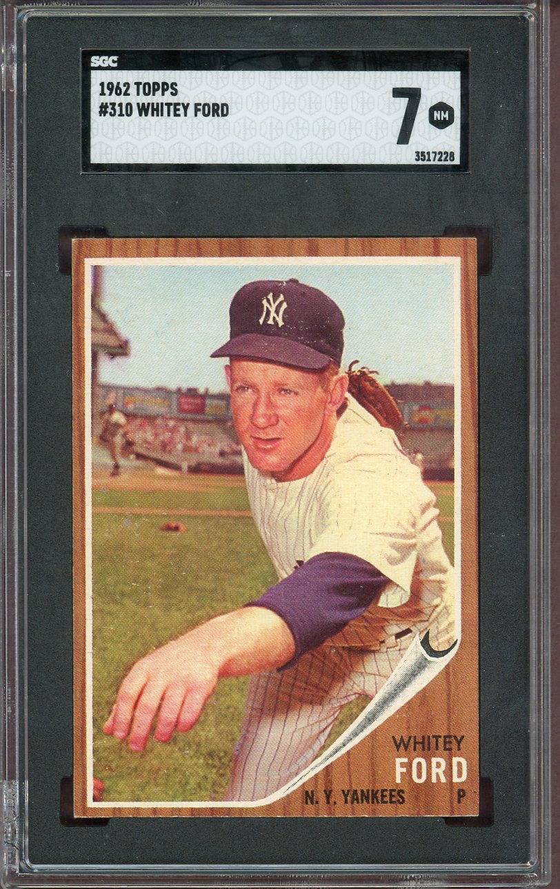 1962 Topps Baseball #310 Whitey Ford Yankees SGC 7 NM 560754
