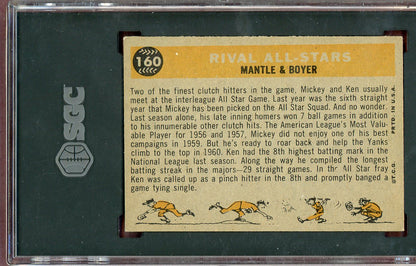 1960 Topps Baseball #160 Mickey Mantle Ken Boyer SGC 5 EX 560760