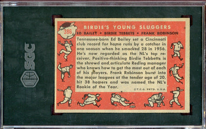 1958 Topps Baseball #386 Frank Robinson Ed Bailey SGC 6 EX-MT 560761