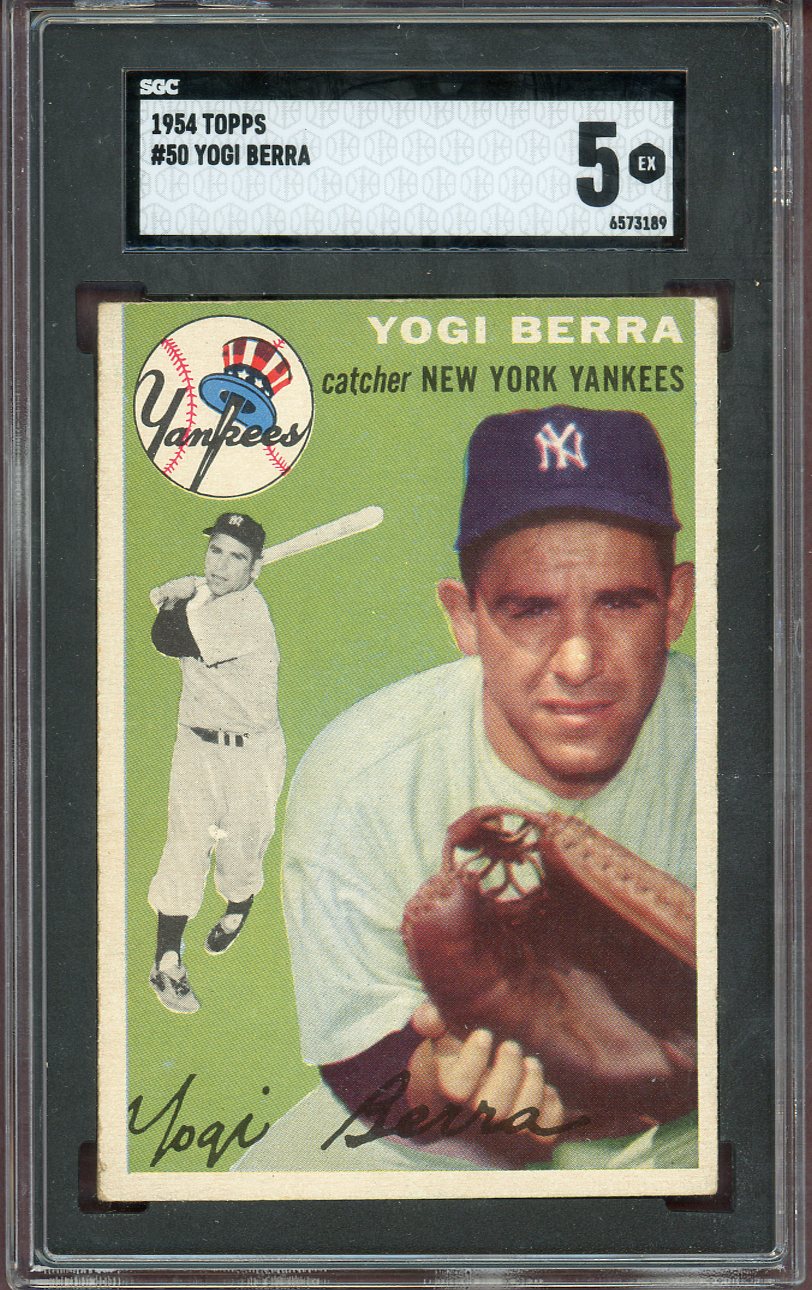 1954 Topps Baseball #050 Yogi Berra Yankees SGC 5 EX 560762