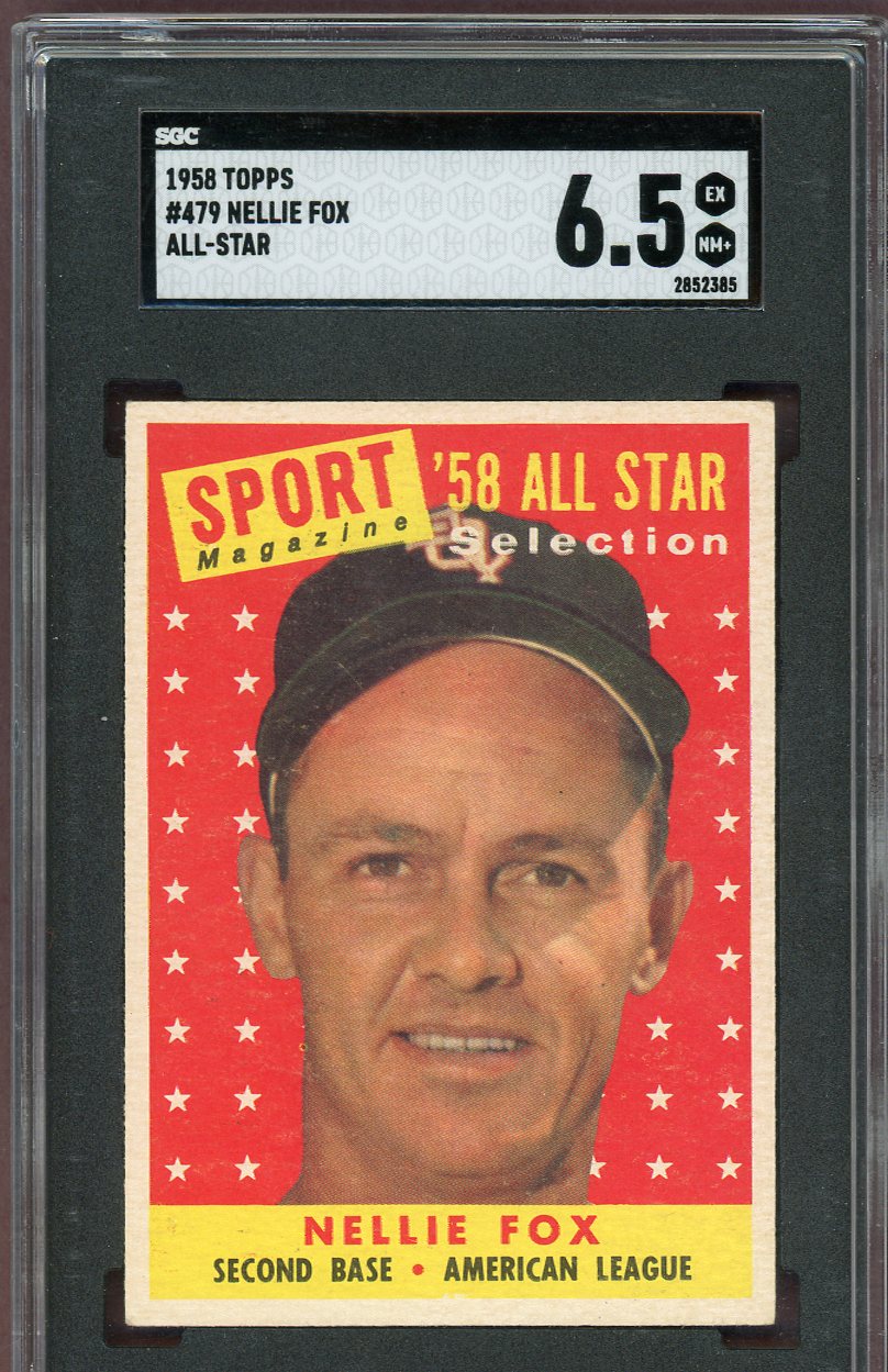 1958 Topps Baseball #479 Nellie Fox A.S. White Sox SGC 6.5 EX-MT+ 560763