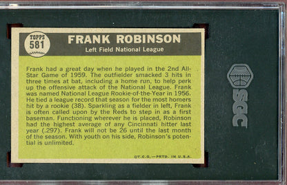 1961 Topps Baseball #581 Frank Robinson A.S. Reds SGC 5.5 EX+ 560771