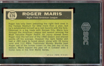 1961 Topps Baseball #576 Roger Maris A.S. Yankees SGC 5 EX 560772