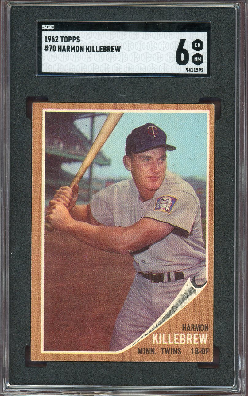 1962 Topps Baseball #070 Harmon Killebrew Twins SGC 6 EX-MT 560773
