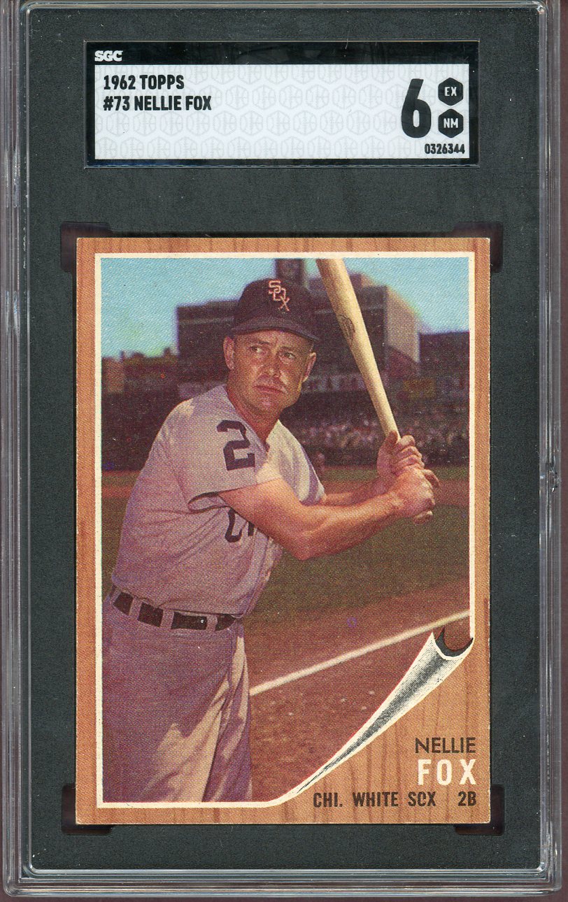 1962 Topps Baseball #073 Nellie Fox White Sox SGC 6 EX-MT 560774