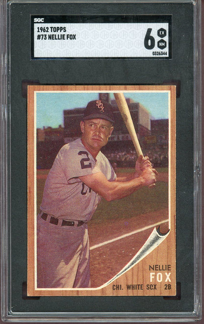 1962 Topps Baseball #073 Nellie Fox White Sox SGC 6 EX-MT 560774