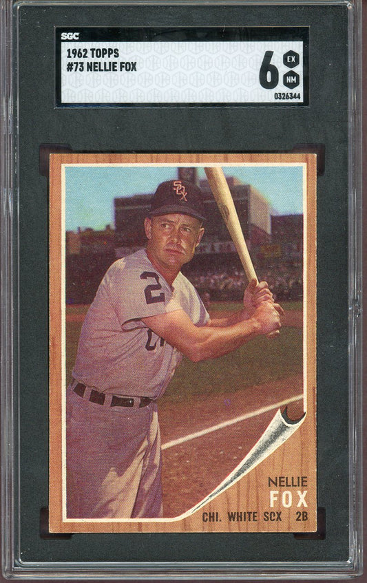 1962 Topps Baseball #073 Nellie Fox White Sox SGC 6 EX-MT 560774