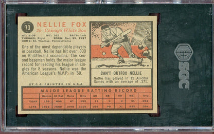 1962 Topps Baseball #073 Nellie Fox White Sox SGC 6 EX-MT 560774