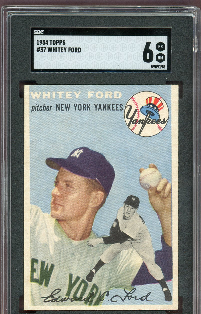 1954 Topps Baseball #037 Whitey Ford Yankees SGC 6 EX-MT 560776