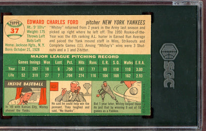 1954 Topps Baseball #037 Whitey Ford Yankees SGC 6 EX-MT 560776
