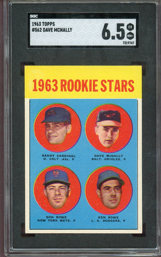 1963 Topps Baseball #562 Dave McNally Orioles SGC 6.5 EX-MT+ 560786