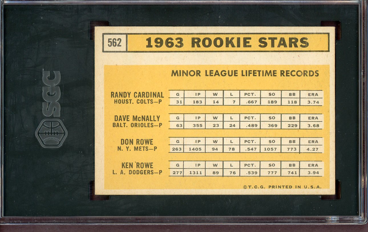 1963 Topps Baseball #562 Dave McNally Orioles SGC 6.5 EX-MT+ 560786
