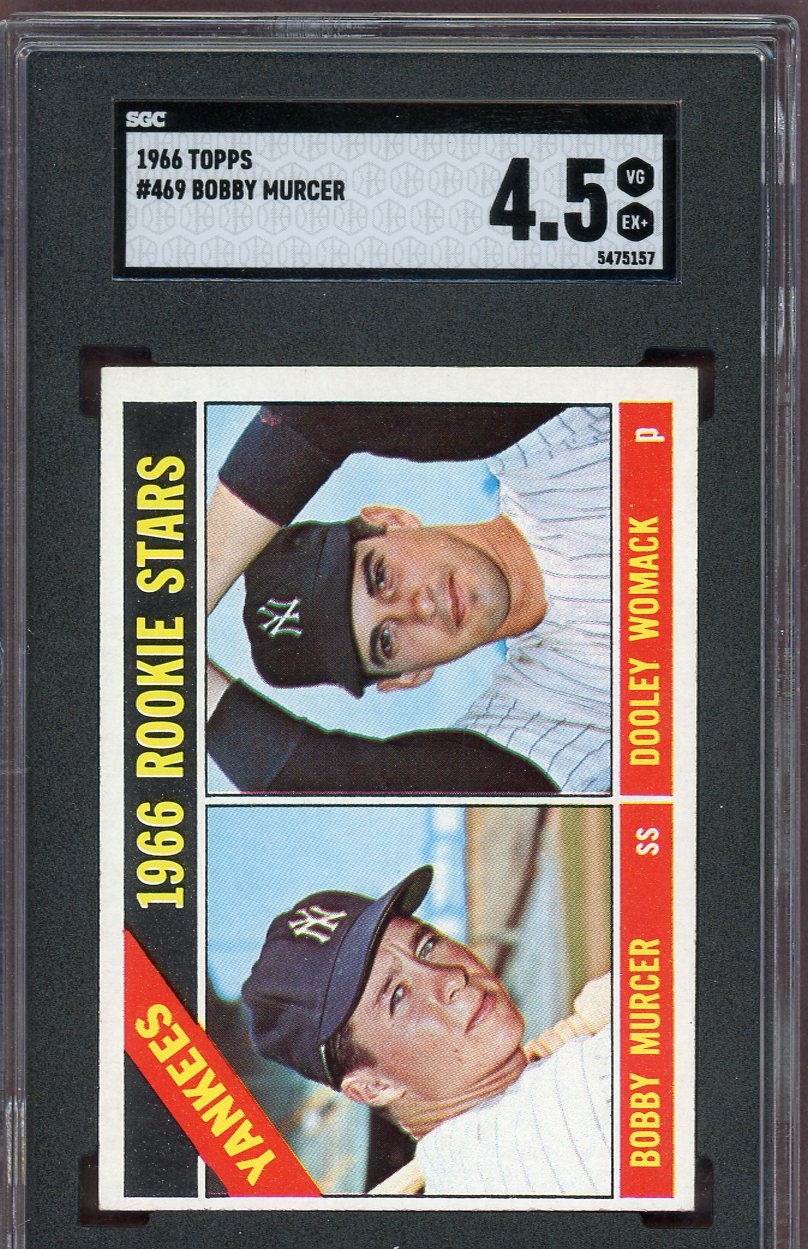1966 Topps Baseball #469 Bobby Murcer Yankees SGC 4.5 VG-EX+ 560787