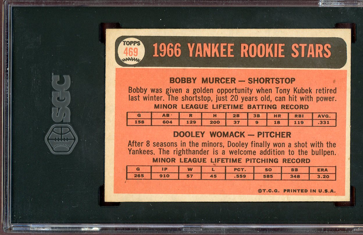 1966 Topps Baseball #469 Bobby Murcer Yankees SGC 4.5 VG-EX+ 560787