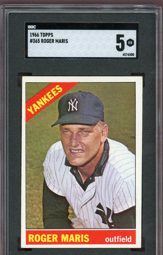 1966 Topps Baseball #365 Roger Maris Yankees SGC 5 EX 560788