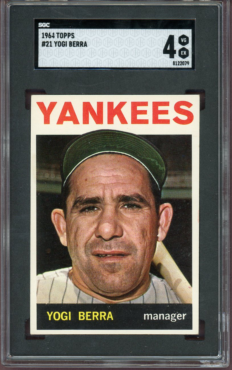 1964 Topps Baseball #021 Yogi Berra Yankees SGC 4 VG-EX 560789