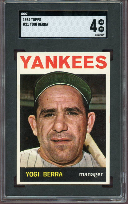 1964 Topps Baseball #021 Yogi Berra Yankees SGC 4 VG-EX 560789