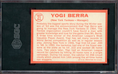 1964 Topps Baseball #021 Yogi Berra Yankees SGC 4 VG-EX 560789