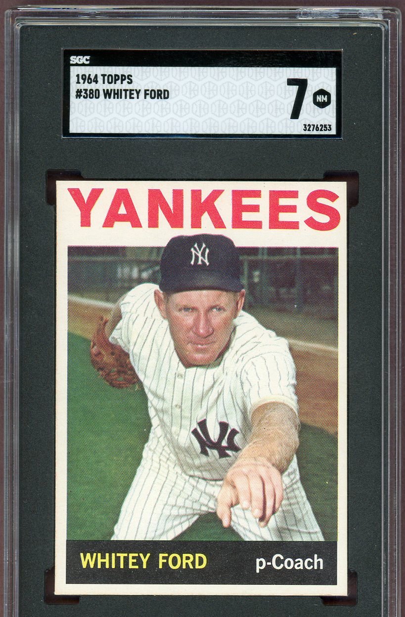 1964 Topps Baseball #380 Whitey Ford Yankees SGC 7 NM 560791