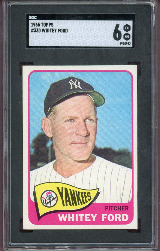 1965 Topps Baseball #330 Whitey Ford Yankees SGC 6 EX-MT 560794
