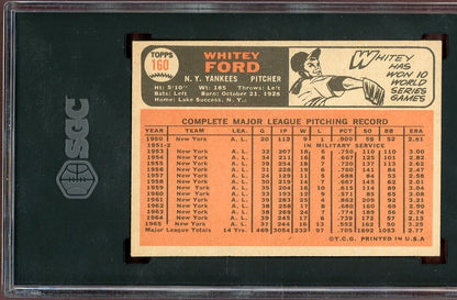 1966 Topps Baseball #160 Whitey Ford Yankees SGC 5.5 EX+ 560795