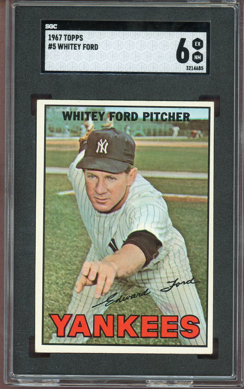 1967 Topps Baseball #  5 Whitey Ford Yankees SGC 6 EX-MT 560797