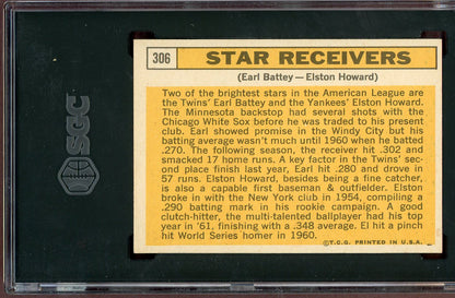 1963 Topps Baseball #306 Elston Howard Earl Battey SGC 5 EX 560823