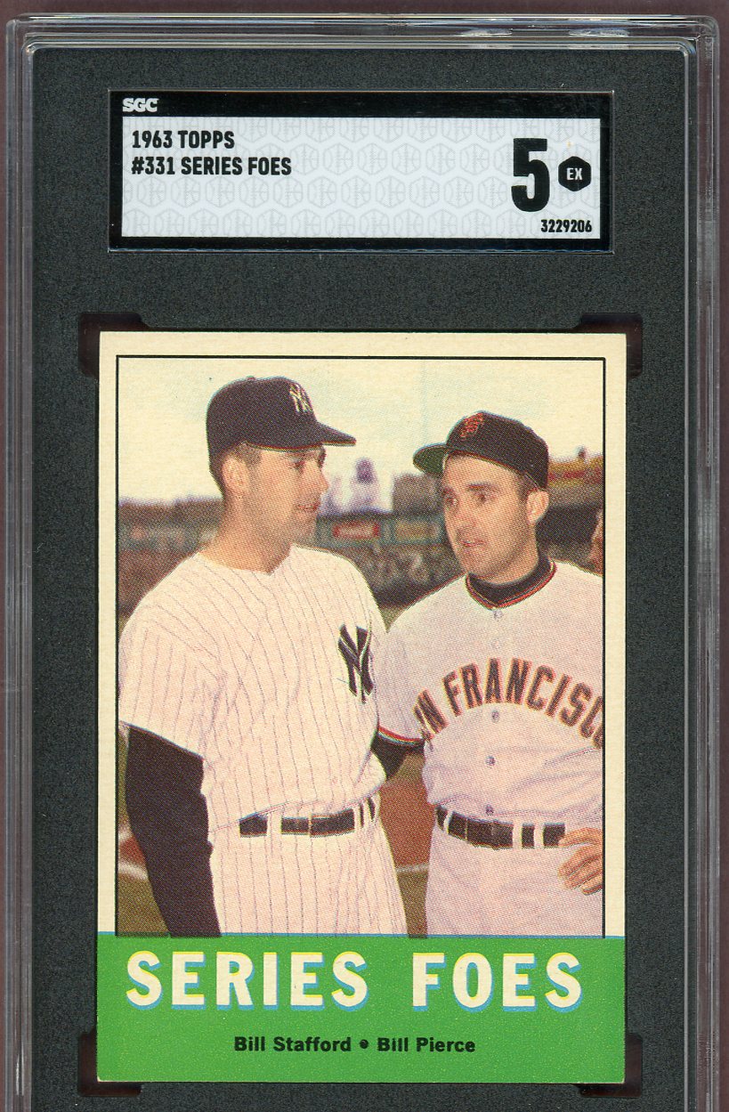 1963 Topps Baseball #331 Billy Pierce Bill Stafford SGC 5 EX 560827