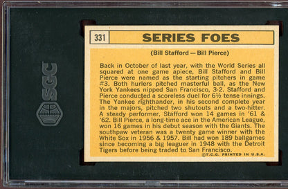 1963 Topps Baseball #331 Billy Pierce Bill Stafford SGC 5 EX 560827