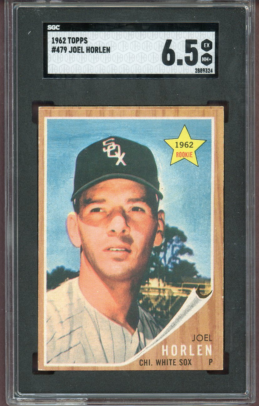 1962 Topps Baseball #479 Joel Horlen White Sox SGC 6.5 EX-MT+ 560838