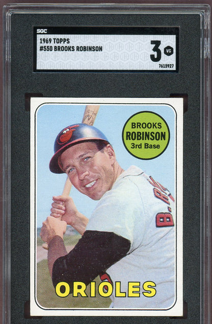 1969 Topps Baseball #550 Brooks Robinson Orioles SGC 3 VG 560847