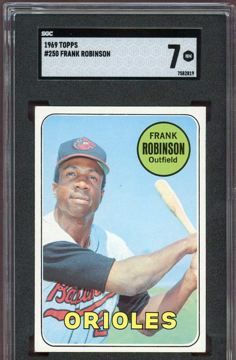 1969 Topps Baseball #250 Frank Robinson Orioles SGC 7 NM 560848