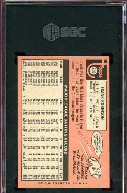 1969 Topps Baseball #250 Frank Robinson Orioles SGC 7 NM 560848