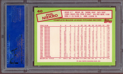 1985 Topps Tiffany #040 Phil Niekro Yankees PSA 10 GEM MINT 560851