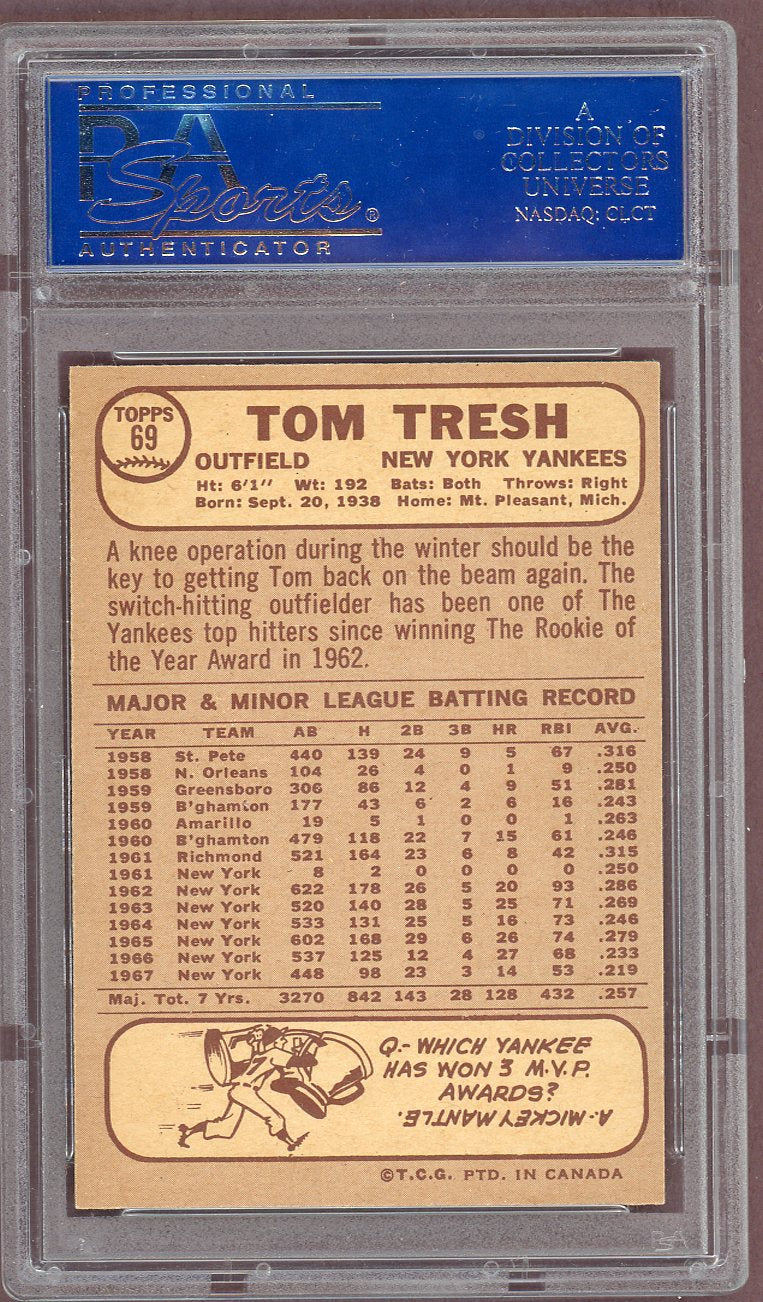 1968 O Pee Chee #069 Tom Tresh Yankees PSA 9 MINT 560854