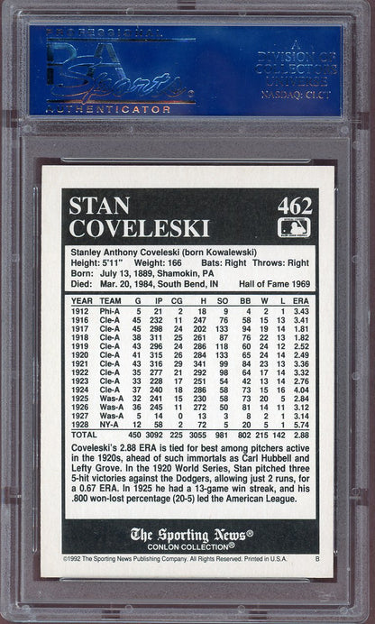 1992 Conlon Collection #462 Stan Coveleski Yankees PSA 8.5 NM/MT+ 560863