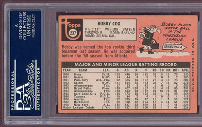 1969 Topps Baseball #237 Bobby Cox Yankees PSA 5 EX 560867