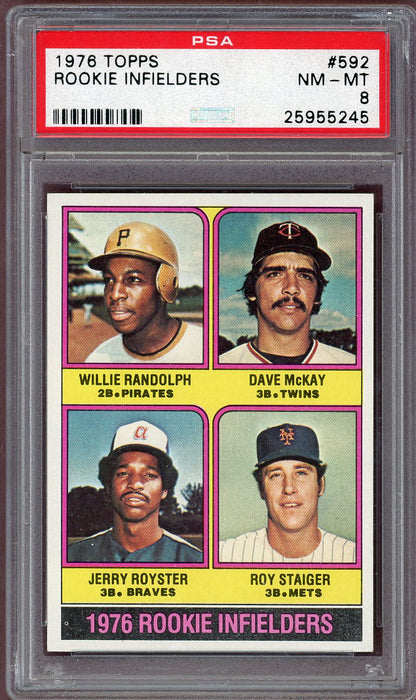 1976 Topps Baseball #592 Willie Randolph Pirates PSA 8 NM/MT 560869