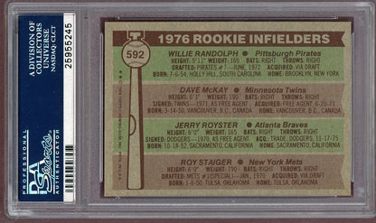 1976 Topps Baseball #592 Willie Randolph Pirates PSA 8 NM/MT 560869