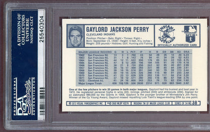1973 Kelloggs Baseball #038 Gaylord Perry Indians PSA 10 GEM MINT 560871