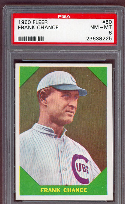 1960 Fleer Baseball #050 Frank Chance Cubs PSA 8 NM/MT 560872