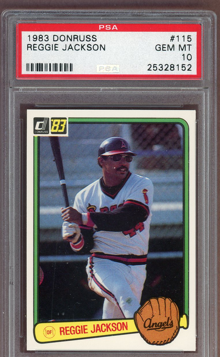 1983 Donruss #115 Reggie Jackson Angels PSA 10 GEM MINT 560876