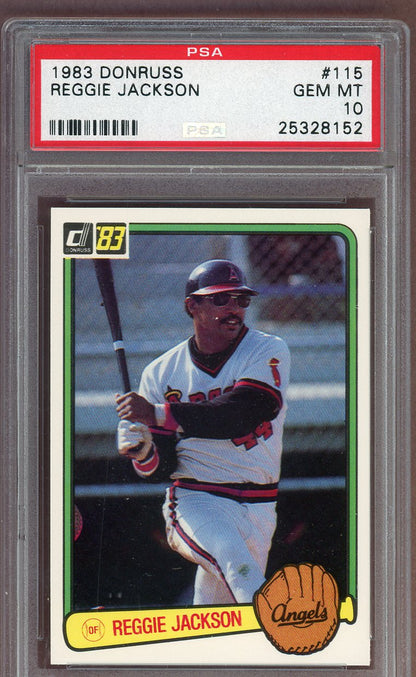 1983 Donruss #115 Reggie Jackson Angels PSA 10 GEM MINT 560876