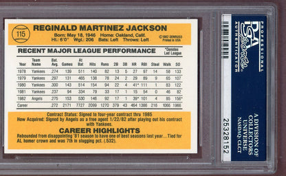1983 Donruss #115 Reggie Jackson Angels PSA 10 GEM MINT 560876