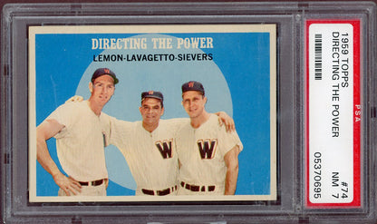 1959 Topps Baseball #074 Roy Sievers Cookie Lavagetto PSA 7 NM 560877