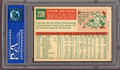 1959 Topps Baseball #220 Frank Malzone Red Sox PSA 7 NM 560882
