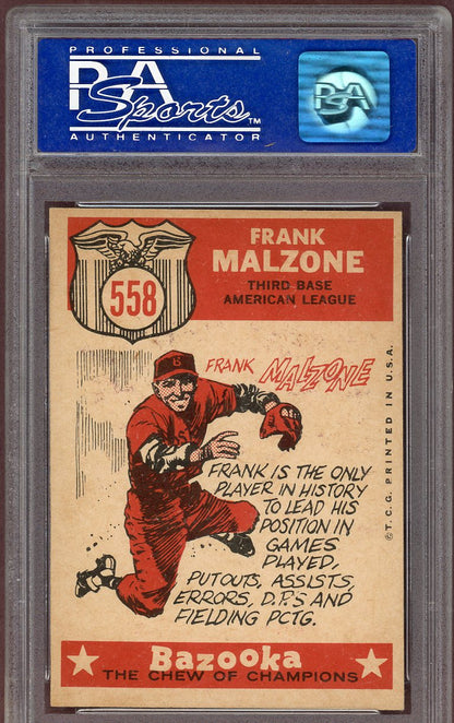 1959 Topps Baseball #558 Frank Malzone A.S. Red Sox PSA 8 NM/MT 560887