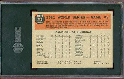 1962 Topps Baseball #234 World Series Game 3 Roger Maris SGC 6 EX-MT 560894